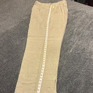 Eddie Bauer Beige Linen Trousers